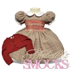 Red checked smock & bolero