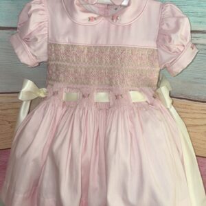 Pink pearl front & back smock