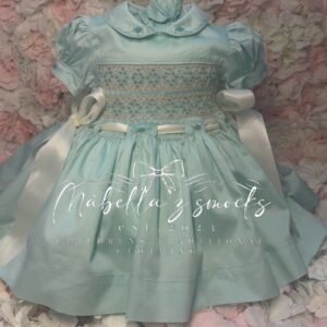 Mint green front & back smock