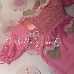 Rose & sand baby grow