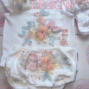 Pastel embellished thin strap 4pcs vest set